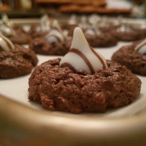 Chocolate Chocolate Chip with Hersheys’s Kisses for a Christmas Catered Party