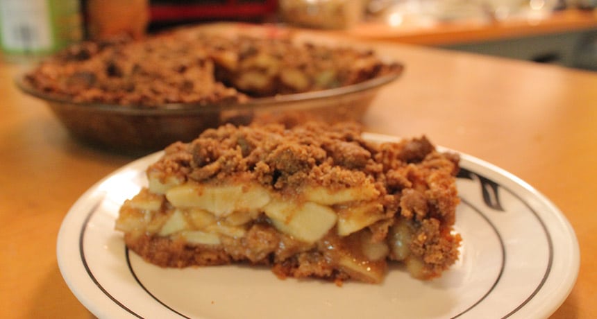 thanksgiving favorite gluten free apple pie slice