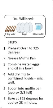 gluten free baking instructions for cranberry walnut muffins