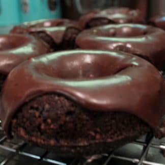 gluten free chocolate glazed chocolate donuts