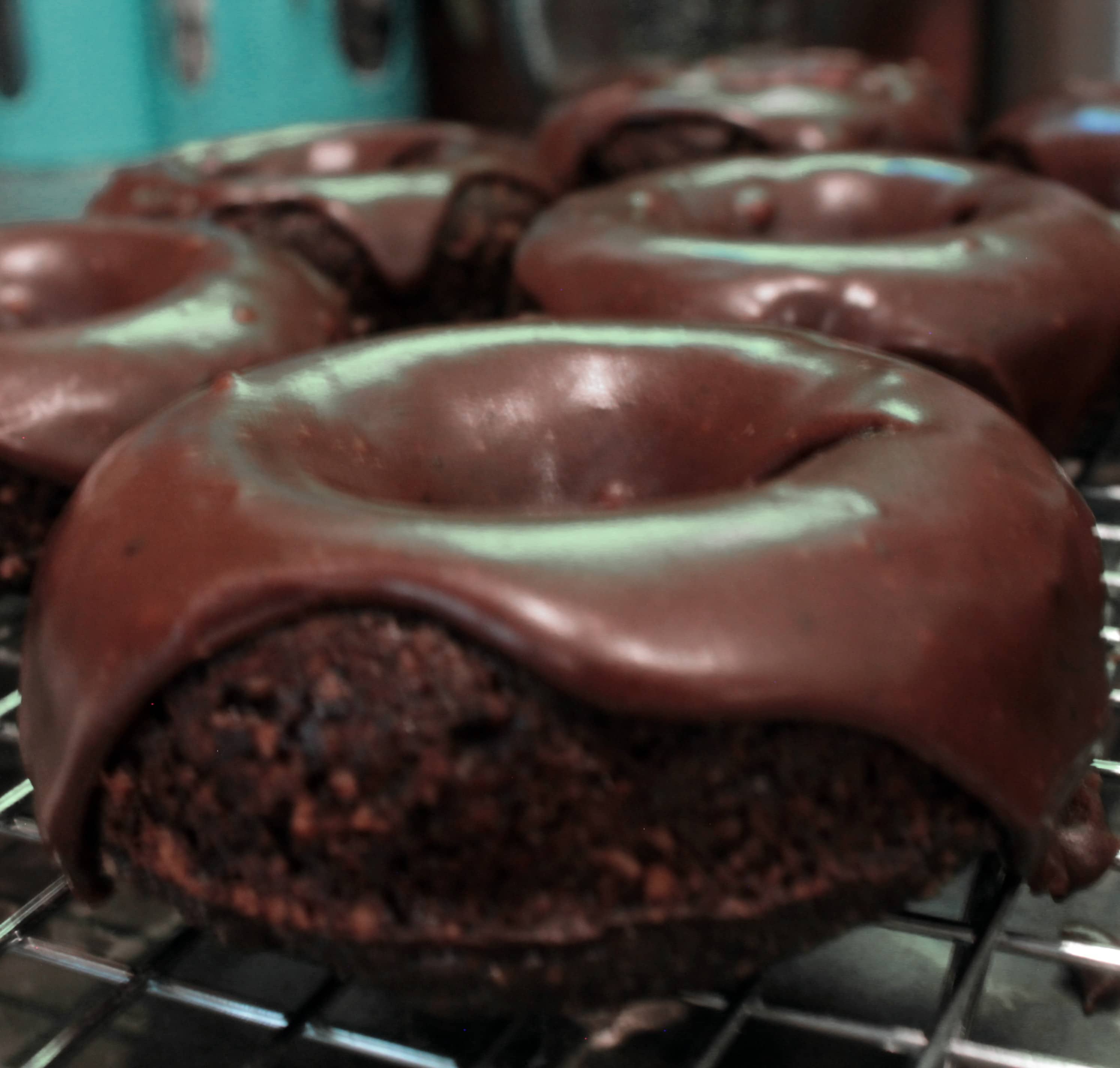 gluten free chocolate glazed chocolate donuts
