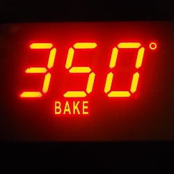 dedicated gluten free oven preheated