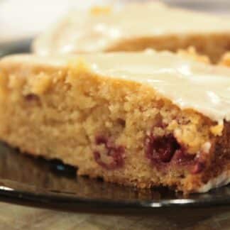 Gluten Free Lemon Raspberry Cake with Lemon/Vanilla Glaze - 8 inch