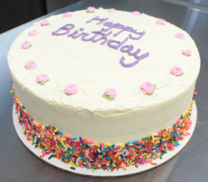 happy birthday gluten free sprinkle cake