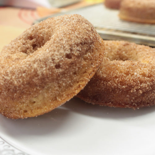cinnamon sugar coated gluten free donuts