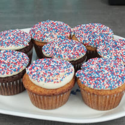 patriotic gluten free cupcakes