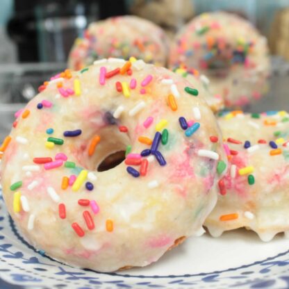 Vanilla Bean Glazed Gluten free Birthday Donuts