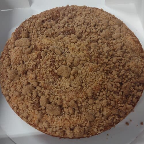 cinnamon swirled gluten free coffee cake