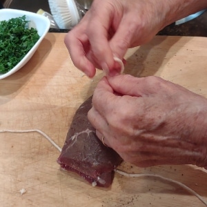 bracciole tied up and ready
