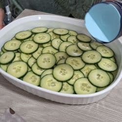 salting the cucumbers
