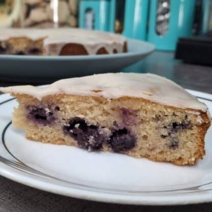 Shippable Gluten Free Lemon Blueberry Cake with Lemon/Vanilla Glaze - 8 inch - Image 2
