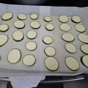 zucchini slices prepped