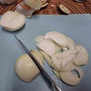 onions for gluten free sausage and peppers